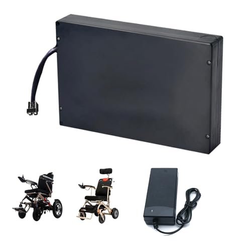 HJGHY 24V 15Ah 10Ah 12Ah 16Ah 19.2Ah Electric Wheelchair Battery 24V Wheelchair Lithium Li-ion Replacement Battery for 0-500W Ebike Motor,Black Anderson,24V 12Ah