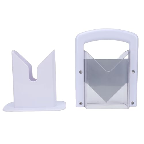 Cortador de bagels y pan de acero inoxidable EMUKOEP blanco con protector de cocina 5