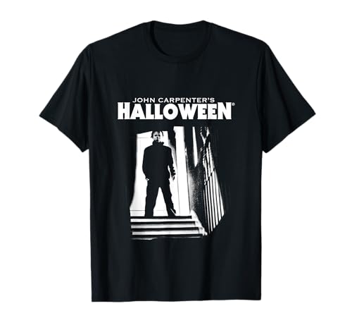 Halloween Michael Myers Ganz Oben auf der Treppe T-Shirt