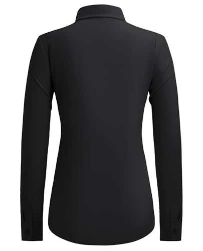 siliteelon Button Down Shirts for Women Stain Shield Long Sleeve Dress Shirts Wrinkle-Free Collared Work Office Blouses4