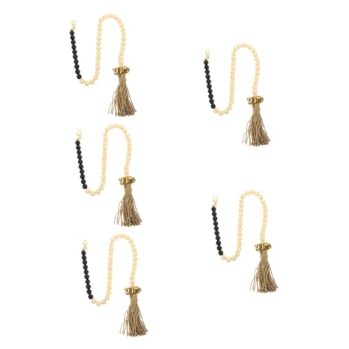 ORFOFE 5pcs Pet Training Bell Aid Dog Doorbell Rope Bead Woven Traction Rope Fashionable Home Decor