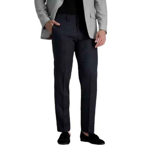 Haggar H26 Men's Premium Stretch Signature Straight Suit Pants - (US, Waist Inseam, 40, 40, Black)