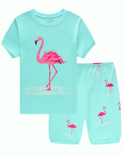 Girls Summer Pajamas Cotton Shorts Sleeve Pajamas For Girls