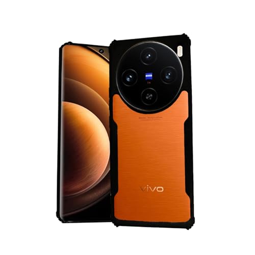 Image of AIBEX Crystal Clear Back Cover Case for Vivo X100 5G | 360 Degree Protection | Shock Proof Design | Transparent Back Cover Case (PC & TPU, Black Bumper)