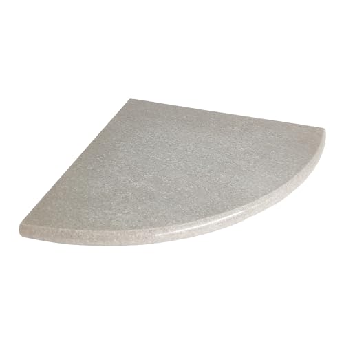 GEOONA Gray 9 Inch Marble Corner Shower Shelf for Bathroom Both Side Polished, Marble Floating Shelves for Bath Wall Mounted (1) - Thumbnail 4