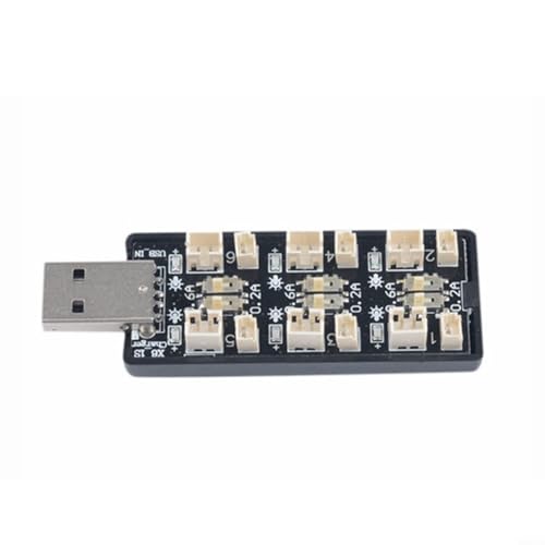 Tidgel 6 canaux USB pour LiPo pour chargeur 3,7 V 1S Charge simultanée pour batteries RC Toy avec indicateurs d'état LED Noir