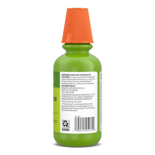Amazon Basics Breath Defense Oral Rinse, Mild Mint, 10 fl oz, 6 Pack - image 8