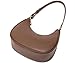 WSRYDJDL Crescent Shoulder Bags for Women Cute Hobo Tote Handbag Under the Arm Purses Mini Clutch Purse with Zipper Closure (Coffee)