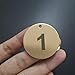 Numbered Brass Tags with Key Rings (1-10)