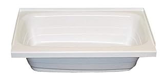 Lippert Replacement 24" x 36" White Bathtub with Left Drain, Scratch-Resistant ABS Acrylic for RVs, Travel Trailers, 5th Wheels, Motorhomes - W2436LHSPK