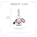 BOIGEGU Birthday Fashion Love Heart Dangle Charm for Bracelet Plated Silver Bracelets Charms and Necklace Pendant Bead Charms Jewelry Present for Grandma Daughter Wife Friend Sister (Women Makeup Earrings Lipstick)