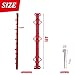 4ft Woven Wire Fence Stretcher Bar，5 Wedge-Shaped Fixing Blocks are Installed，Fabric Fence Stretcher Fit for Weaving Iron Wire（Red）