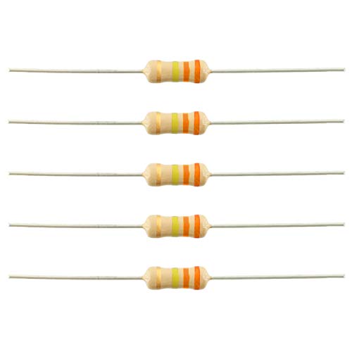 Image of INVENTO 250Pcs 330K Ohm Carbon Film Resistor 1 /4 W Resistance 0.25 Watt 250mW 5% Tolerance For DIY