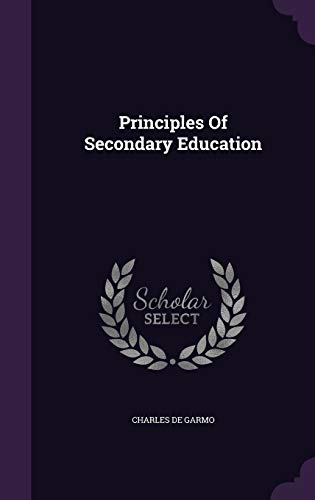 Principles Of Secondary Education 1342994876 Book Cover
