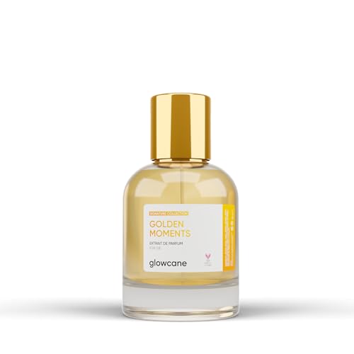 glowcane Golden Moments Extrait de Parfum Damen | Luxuriöser & fruchtiger Duft | mit maximal erhöhter Duftöl Konzentration | Langanhaltender Duft | Geschenke für Frauen | Tierversuchsfrei & Vegan