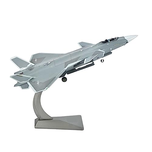 Modelo a pequeña escala 1:48 del avión J-20 gris para decorar despachos de adultos