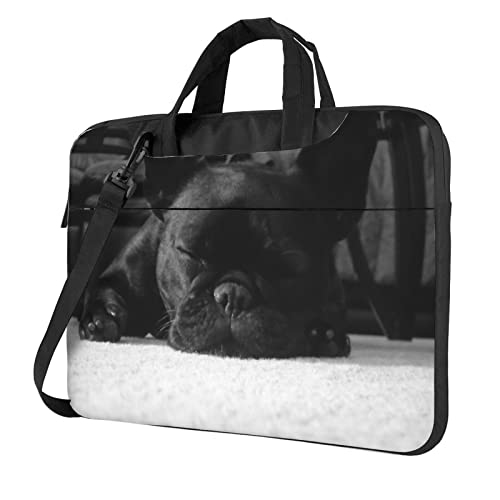 Sac à bandoulière pour ordinateur motif bouledogue français, sacoche étanche portable
