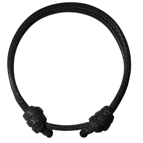 Pulsera gruesa de cuerda de nylon encerada 3mm unisex miniatura 1