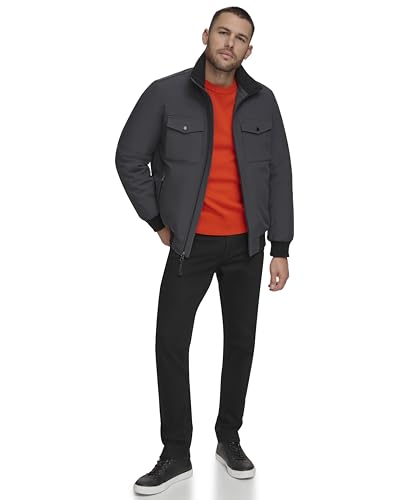 Image of Calvin Klein Men's Flextech Solid Bomber Jacket