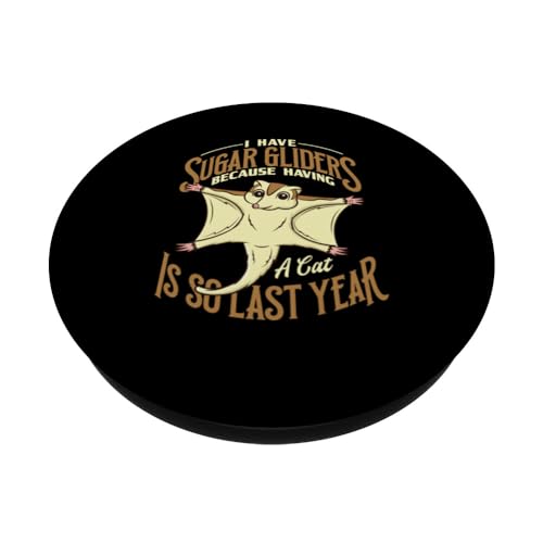 Sugar Glider Owner Accessories Cage Sugar Glider PopSockets Swappable PopGrip, Black - Image 2