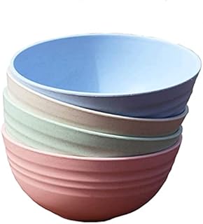 Hampstead Products, Cereal Bowls, Set of 4, Unbreakable Breakfast Bowls, Large Size 28oz Pasta Bowls