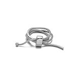 rgwtgkyh Silver Chain Rings for Women Double Layer Twist Band Rings Punk Stacking Ring Adjustable Statement Finger Ring Non Tarnish Rings Holiday Party Fashion Jewelry Gifts