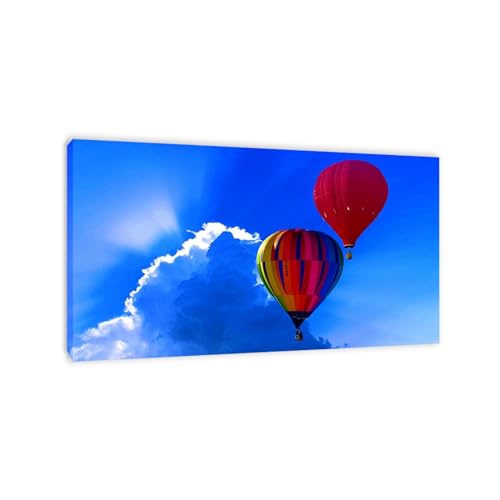 Poster montgolfière lever du soleil pour habiller un grand mur vide sans cadre