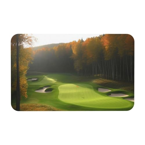 BWQMNT Forest Golf Course Stone Bath Mat 31.5"x19.7