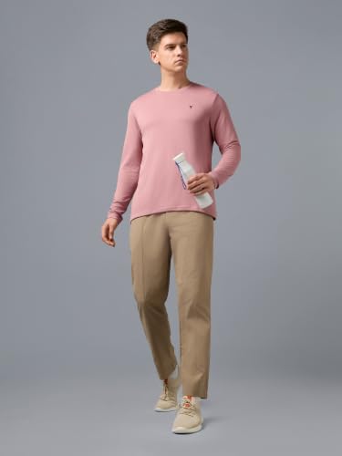 Image of TECHNOSPORT Men's Slim Fit Full Sleeve Round Neck T-Shirt, Double Cool Quick Dry Moisture Wicking Stretchable Sports Gym and Casual Wear