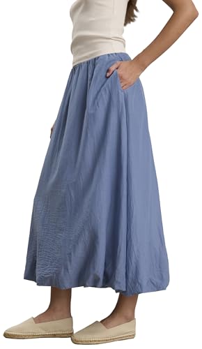 VELVET BY GRAHAM & SPENCER Women's INES Silk Cotton Voile Skirt, Sea Smoke2