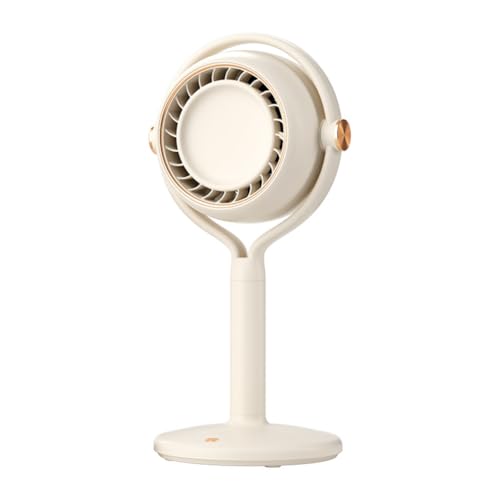 Mocturnity Ventilador Vertical Multifunción 2400MAh Batería de Litio de Alta Capacidad Ventilador Portátil Continuo de Alta Eficiencia,Beige