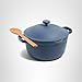 Our Place Perfect Pot | 5.5 Qt Ceramic Pot with Lid & Spatula | Patented 8-in-1, PFAS-Free Nonstick, Non-Toxic Cookware | Induction & Oven-Safe up to 450°F | Blue Salt
