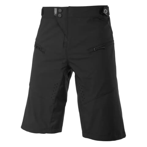 O'NEAL | Mountainbike-Hose | MTB Mountainbike DH Downhill FR Freeride | Atmungsaktiv, Lasergeschnittene Belüftungsöffnungen, Aktiver Schnitt | Pin It Shorts | Erwachsene | Schwarz | Größe 30/46 Cover