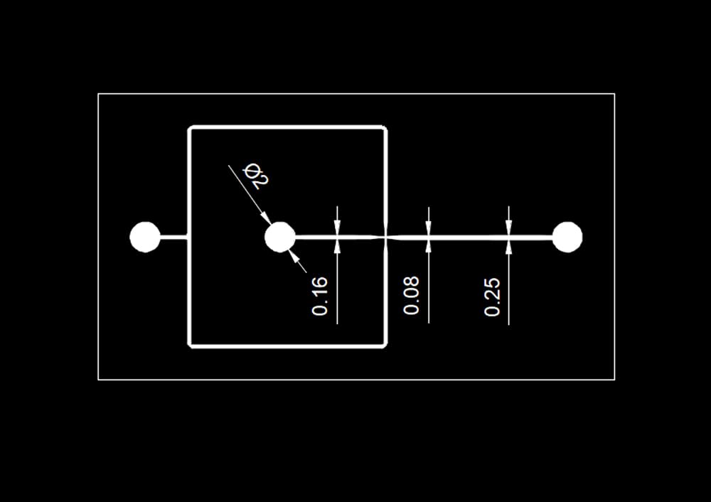 PDMS Microfluidics Cross Drop Chip Board – Präzisions-Mikrofluidik-Chip – 1 Stück(0.08mm Cross Drop)