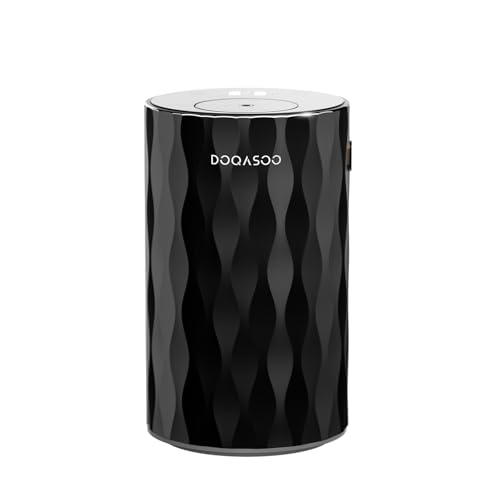 DOQASOO Difusor de aceite esencial sin agua – Estructura metálica de aluminio, 96H Quiet Battery Nebulizer, Portátil Scent Aromaterapia Difusor con temporizador y 4 niveles de fuga, 20 ml, tipo C para
