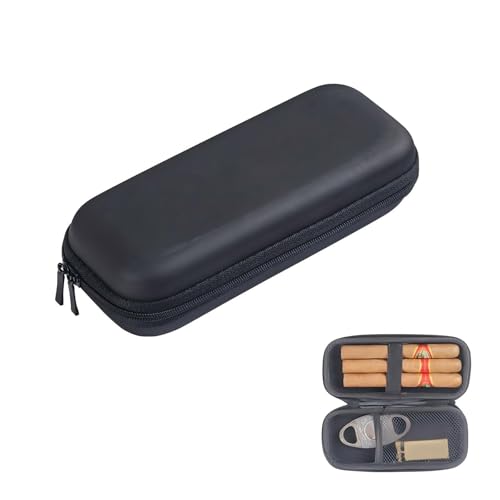 CONGGUAN Portable Cigar Case Eva Lightweight Travel Cigar Holder Storage Bag Pouch for Cigar Lighter Cutter Smoking Accessories for Smokers