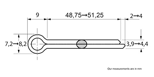 Restagraf 908 Splitterstifte, 4,5 mm x 50 mm
