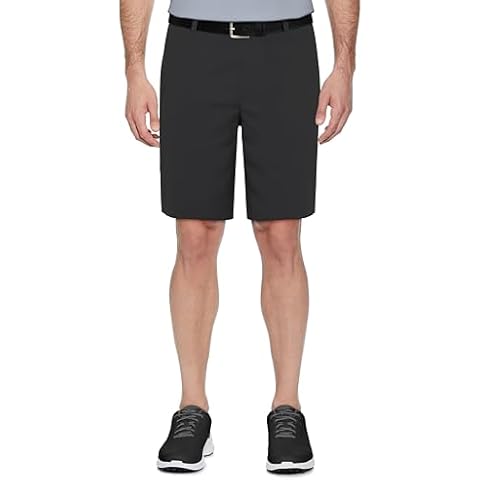 PGA TOUR Men's Flat Front Active Waistband Golf Short, Chinchilla, 40 Cover
