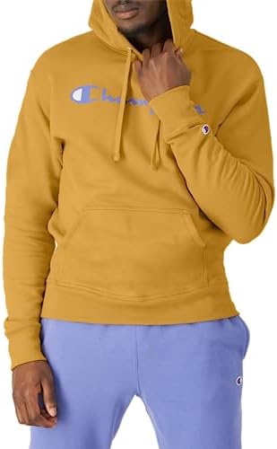 Champion Men's Powerblend Fleece Hoodie, Script