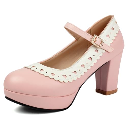 Mary Janes Lizoleor à talon carré et bride cheville pour femme au style sweet