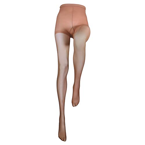 truform sheer compression pantyhose 8-15 mmhg women39s shaping tights 20 denier beige queen plus