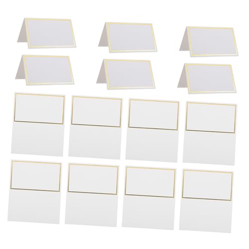 NUOLUX 150個 シートカード テーブルのゲストカード 結婚式の席札 論文 ゴールデン