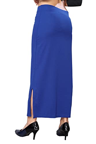 Image of Yashika Women's Full Elastic Lycra Blend Saree Shapewear Petticoat(New-Shape Royal Blue-S)
