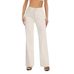 FLYING BANANA Women’s High Waisted Wide Leg Baggy Stretch Denim Jeans