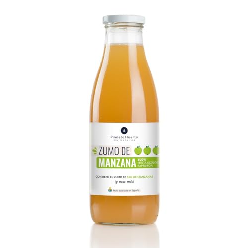 PLANETA HUERTO | Zumo de Manzana 100% Fruta Ecológica Exprimida - Sin Azúcar Añadido - 750 ml |