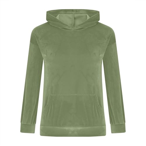 Teen Girls Velour Hoodie Pullover Sweatshirts Fall Winter Warm Soft Long Sleeve Oversized Fleece Fuzzy Tops with Pocket3