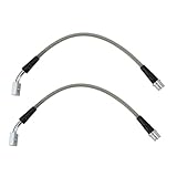 TRQ Rear Performance Brake Hose Set Compatible with 2004-2012 Chevrolet Malibu 2005-2010 Pontiac G6 2007-2009 Saturn Aura