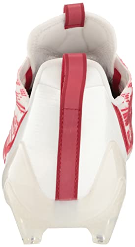 Adidas Men's Adizero Football Shoe, White/Team Power Red/White, 10 #TOP2