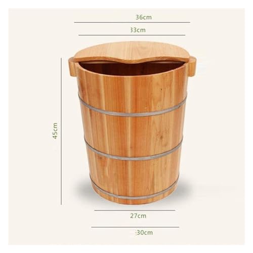 Tina de madera maciza para baño de pies miniatura 4