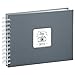 Price comparison product image Hama 00002111 Photo Album with 50 White Pages 25 Sheets, with Cut-Out for Insertable Picture, Grey, 24 x 17 cm